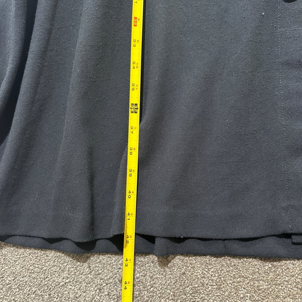 Vintage Brownstone Studio NY Black Button Front A-Line Pocket Dress Size 16 USA - Picture 7 of 9